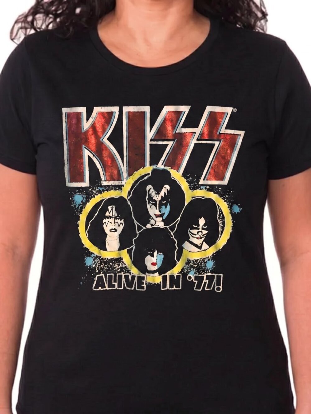 KISS BAND WOMENS  TEE (SMALL)